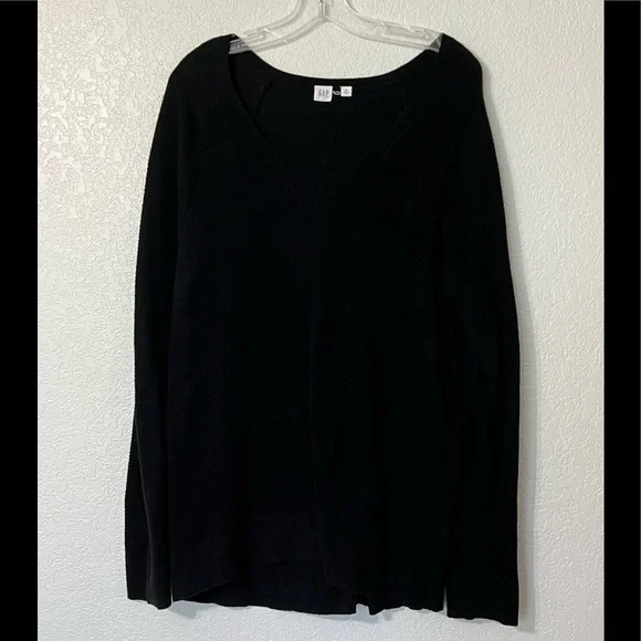 GAP | Tops | Black Waffle Knit Long Sleeve | Poshmark